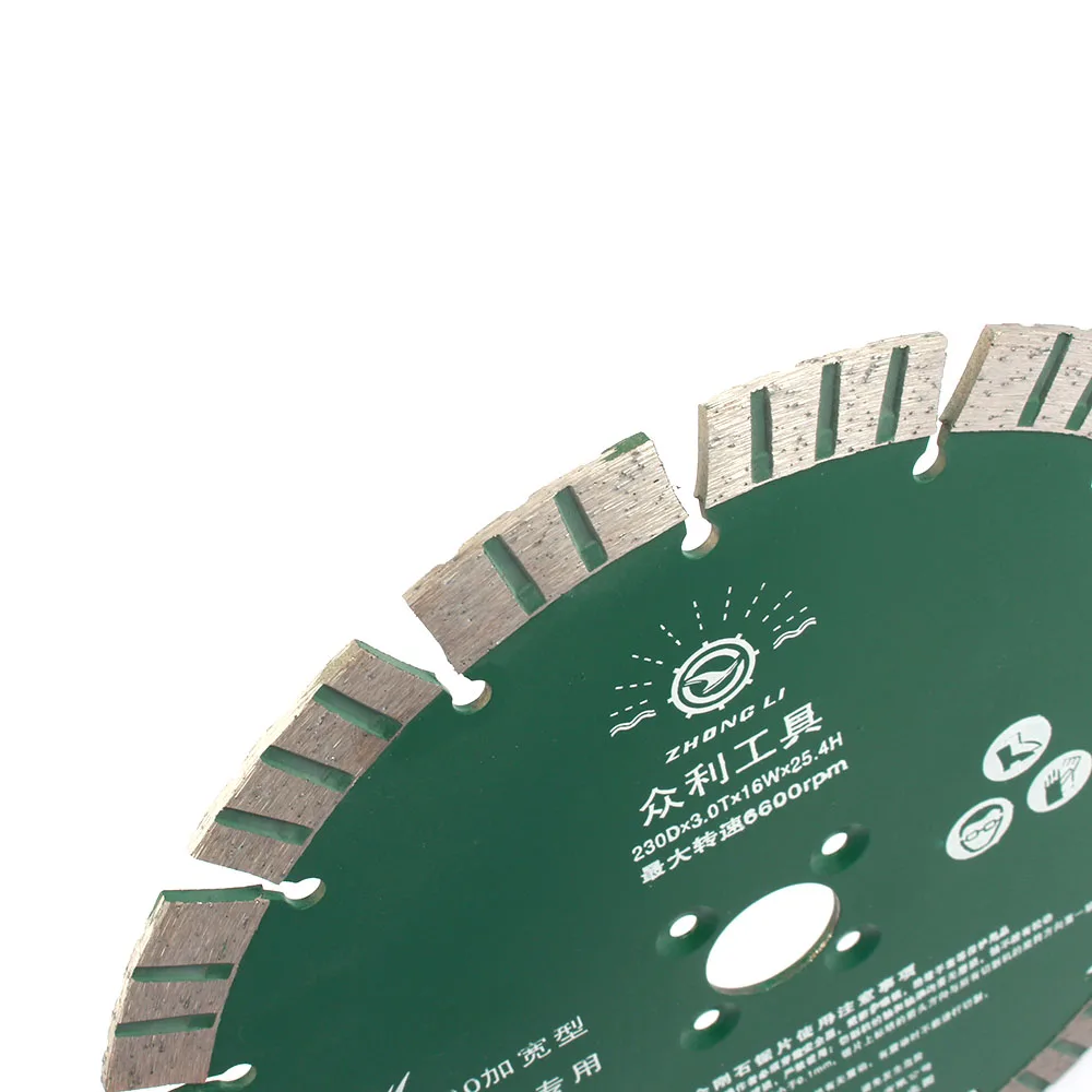 

9" 230mm Diamond Saw Blade Cutting Disc WheelTurbo Segmented Cutting Blade,Dry Cutting Disc for Marble,Granite,Stone 1/2/3PCS