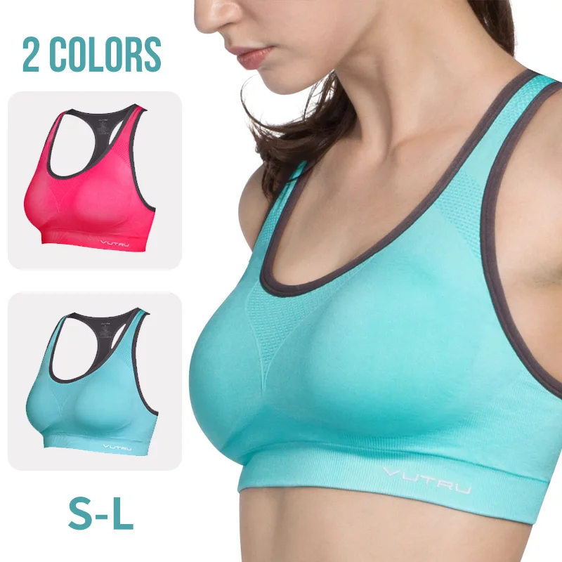 

VUTRU Women Sports Bra Push Up Crop Top Female Fitness Gym Bra Hollow Breathable Top Sexy Running Yoga Bra Athletic Sportswear