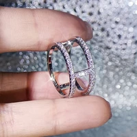 huitan simple and stylish women rings for wedding ceremony party dazzling cz female finger rings exquisite gifts trendy jewelry