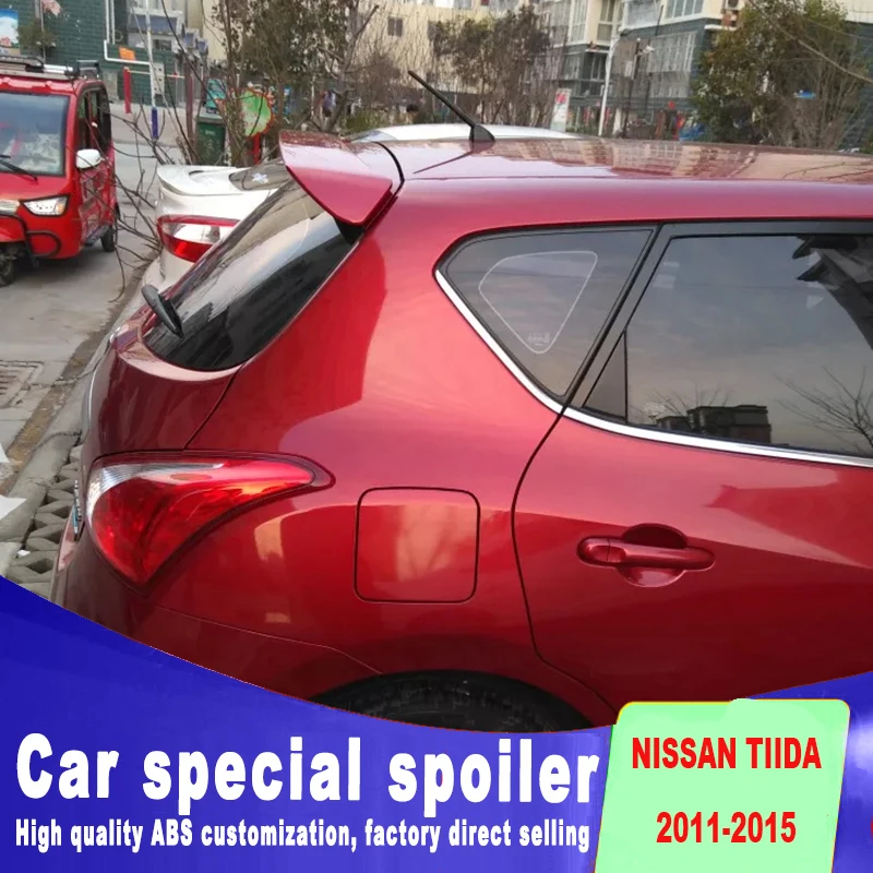 Новый стиль спойлер для 2011 2012 2013 2014 2015 nissan TIIDA профессиональная краска любой цвет