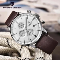 2020 pagani design top brand watch mens luxury waterproof leather watch japan vk67 sports quartz hand table relogio masculino