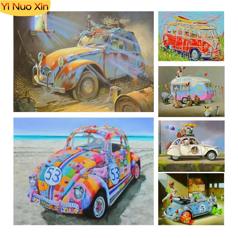 

Diamond Painting Mosaic Embroidery Rhinestone Art Cross Stitch 5D Diy Full Square Color Camouflage Car Wall Stickers Home Decor