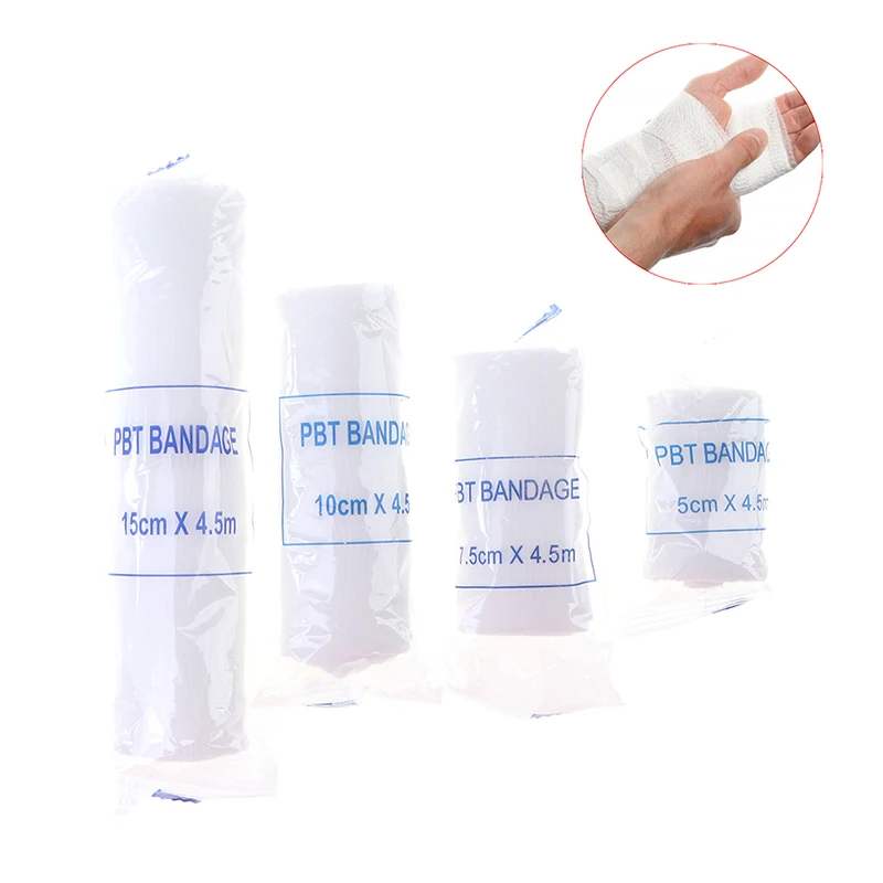 

1Roll Cotton PBT Elastic Bandage First Aid Medical Nursing Emergency Care Skin Friendly Bandage Wound Dressing