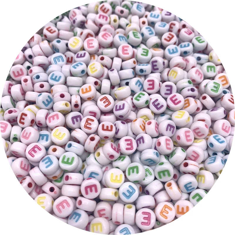 100pcs/lot 4x7mm Acrylic Spacer Beads Letter Beads Oval Alphabet Beads For Jewelry Making DIY Handmade Accessories images - 6