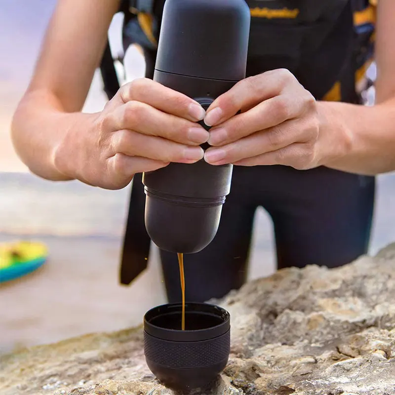 Портативная ручная кофемашина для эспрессо мини-кофеварка путешествий кемпинга