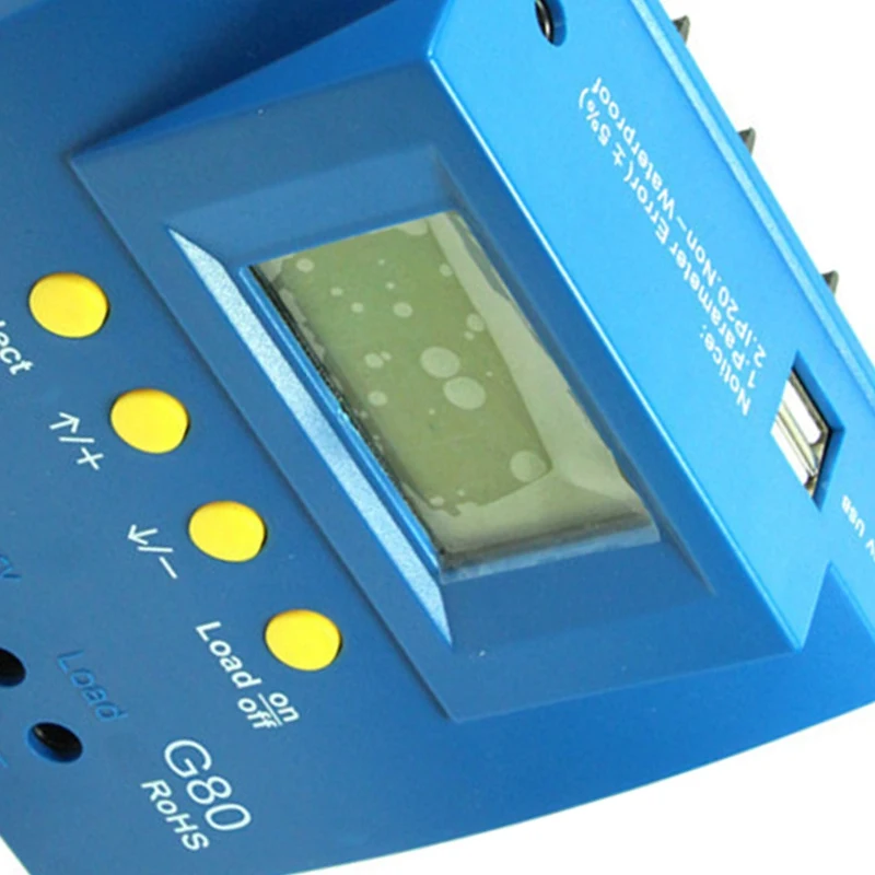 

G80 Solar Controller 60A 12V/24V Backlight LCD Display PWM Solar Panel Regulator with Load Light and Timer Controller