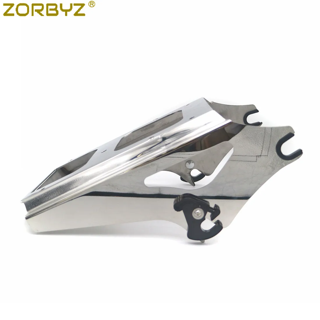 ZORBYZ мотоциклетный хромированный Двухместный багажный стеллаж для Harley Road King Street