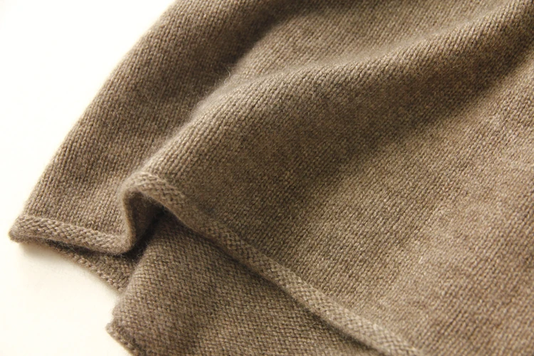 Aliaga New Arrival Pure Cashmere Cardigan Women Autumn Winter Hooded Sweater Coat With Pocket