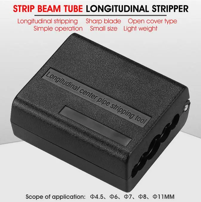 

Loose tube slitter 4.5mm-11mm Ribbon Cable Stripper Longitudinal Center Pipe Stripping Tool Tube Slitter Cable Cutter