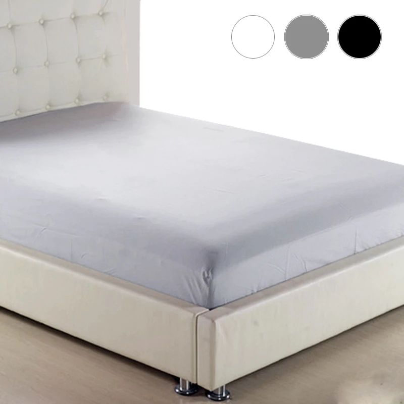 

Bed Sheet Fitted Sheets On Elastic Band Bed Mattress Cover 160x200 Bedsheet Bedding White Black Gray Bed Linen 150 180 200 90