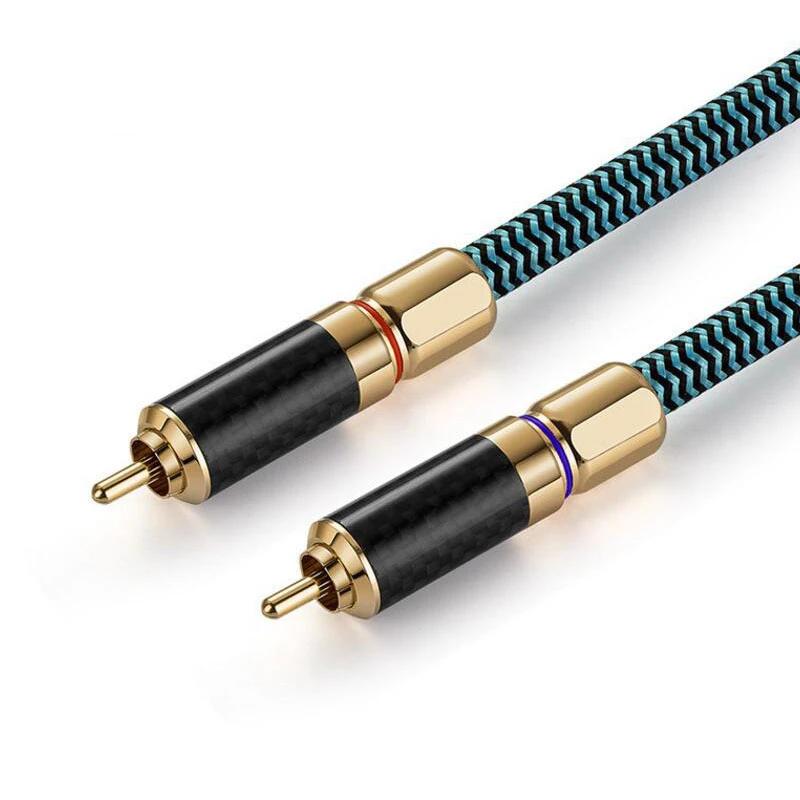 Аудиокабель JSJ 2RCA посеребренный медный красный и белый двойной аудиокабель lotus DVD