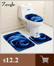 Zeegle 3pcs Bathroom Mat Set Anti-slip Bathroom Floor Mats Lid Toilet Cover Microfiber Bath Mat Bathroom Rug and Toilet Mat Sets