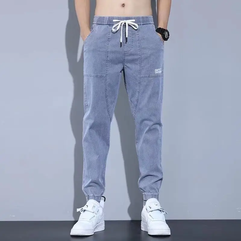 

2021 New Men's Stretch Jeans Men's Summer Thin Section With Feet Harlan Students All-Match Trend Casual Pants