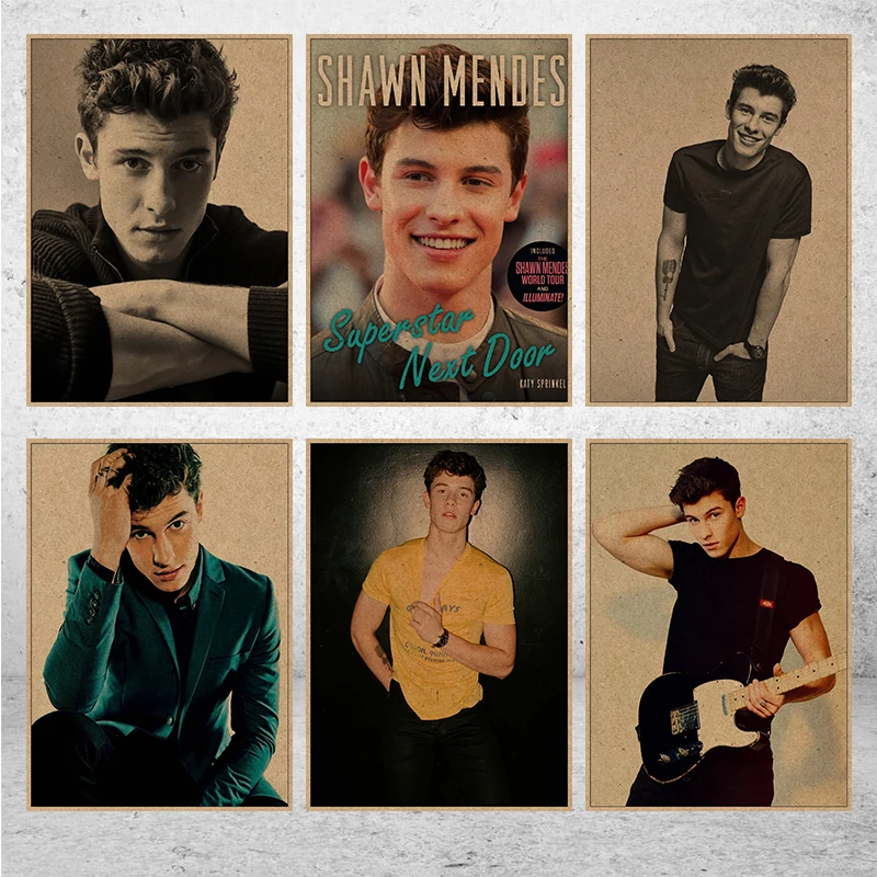 Певец Шон Мендес ретро постер крафт-бумага художественные принты и постеры для