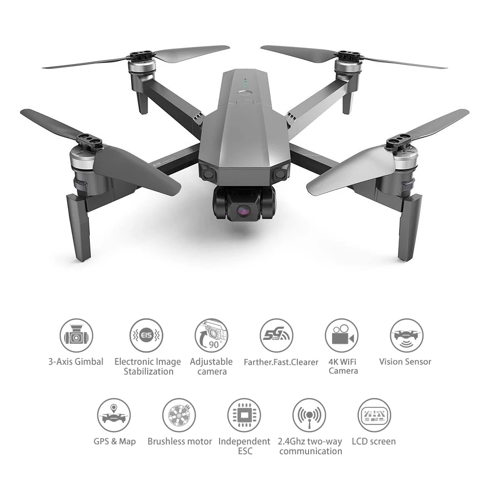 

B16PRO 4K GPS Drone Camera EIS 3-Axis Gimbal Brushelss FPV RC Helicopter HD Dual Camera Drone 1.2km 28mins Flight Quadcopter