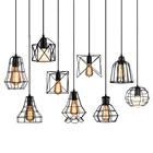 E27 Led Современная Клетка Подвесные светильники Ретро чердак подвесные лампы металлическая защита подвесной светильник для дома ресторана гостиной украшения