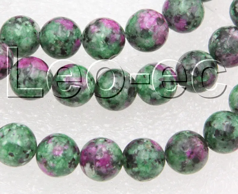 

Natural 8mm round green jade Loose Beads for Jewelry Making Strand 15" v1624