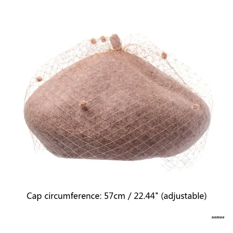 Женский шерстяной берет с винтажным рисунком Осень-зима |