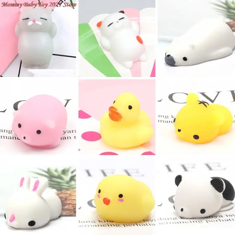Juguetes De Animales blandos para ni&ntilde;os, antiestr&eacute;s, minianimales, gatos, Kawaii, descompresi&oacute;n, regalo de Navidad, 1 unidad-0