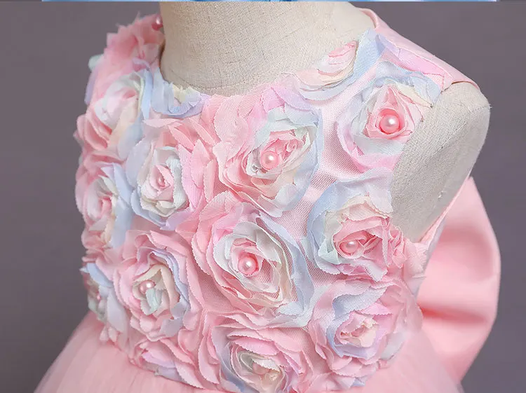 

Trailing Princess Dress Christmas Girls Clothes Kids Dress For Girl Mesh Teenager Wedding Party Dress Children Clothing vestidos