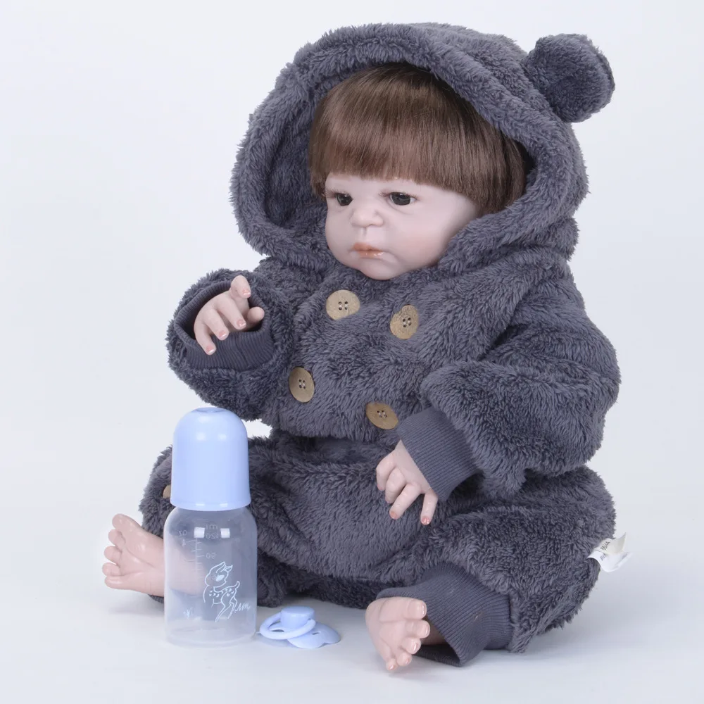 Полностью силиконовая виниловая Реалистичная кукла Reborn Девочка Младенцы Куклы 23 дюймов 58 см реалистичные принцесса детские игрушки подарок на день рождения