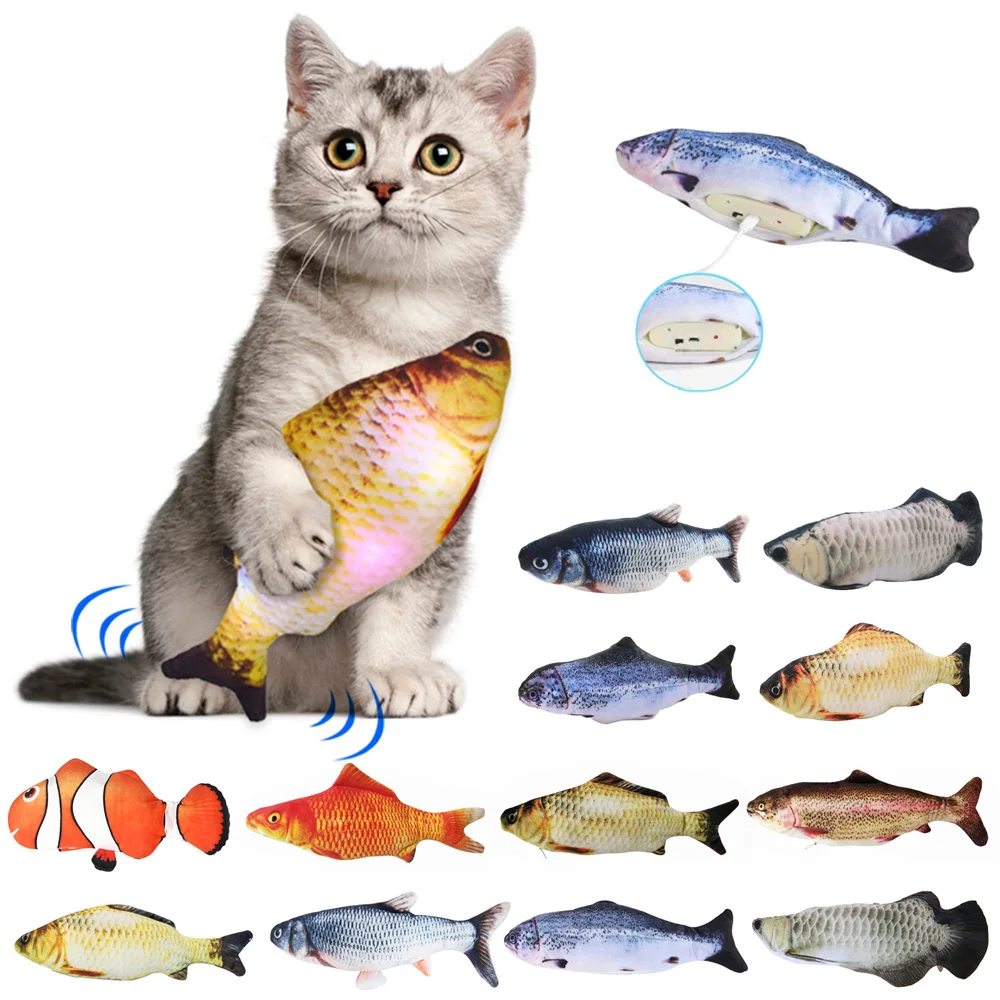 

Pet Soft Plush 3D Fish Shape Cat Toy Interactive Gifts Fish Catnip Toys Stuffed Pillow Doll Simulation Fish Playing Toy For Pet