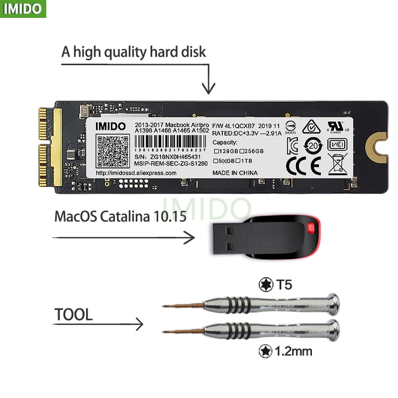 256 ГБ 512 SSD для 2014 2015 2017 Macbook Air A1465 A1466 Pro Retina A1502 A1398 1 ТБ Гб жесткий диск твердотельный