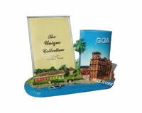 india travel souvenir creative gift goa resin architecture landscape pen holder decoration