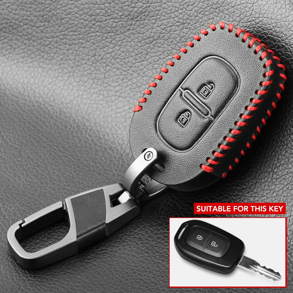 Чехол для автомобильного ключа из натуральной кожи чехол смарт Renault Clio Logan Megane 2 3