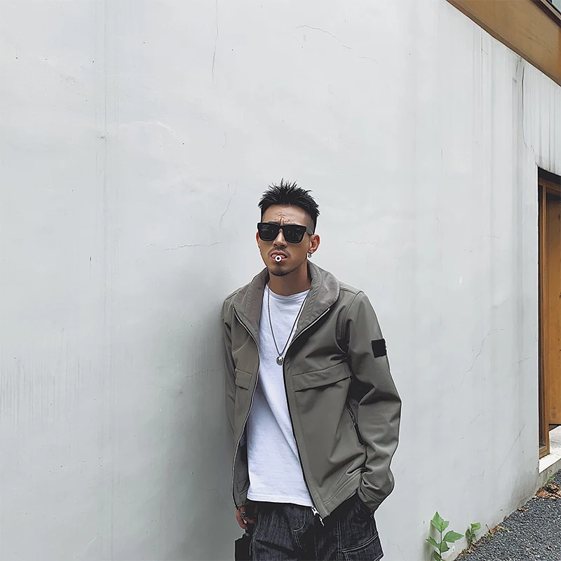 Осенне-зимняя Мужская Утепленная Высококачественная куртка из искусственной