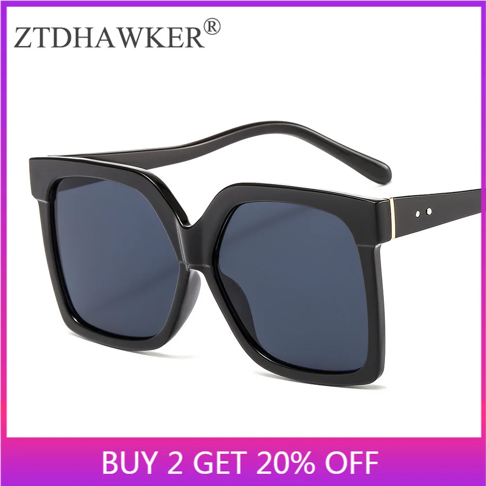 Новые модные стильные женские солнцезащитные очки в большой оправе унисекс