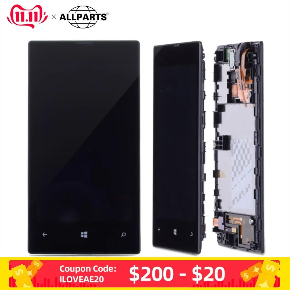 Дисплей для NOKIA lumia 520 LCD в сборе с тачскрином на рамке Оригинал черный|Экраны