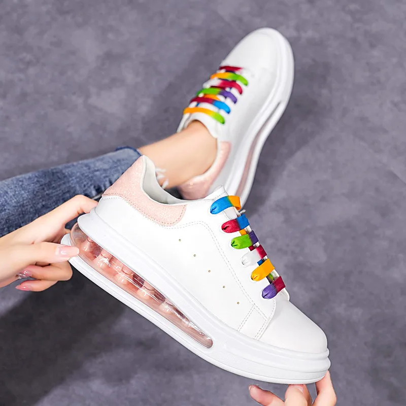 

Fashion Autumn Air Cushion Shoes Women New Arrivals Rainbow Shoes Women Brand Rainbow Shoelaces Womens Casual Shoes Zapato Mujer