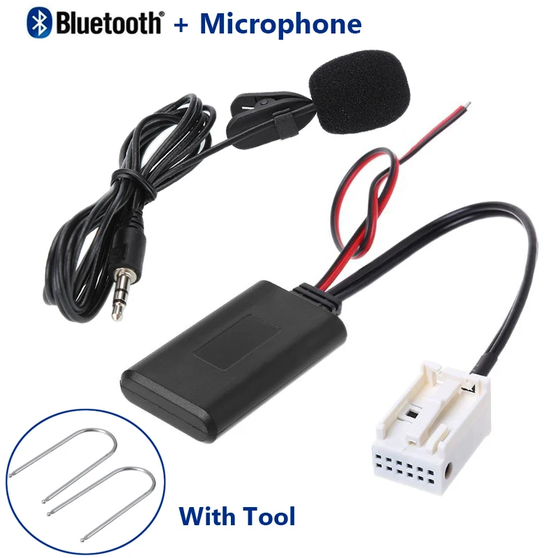 Беспроводной модуль RD4 12 контактов Bluetooth Aux кабель адаптер + инструмент и микрофон