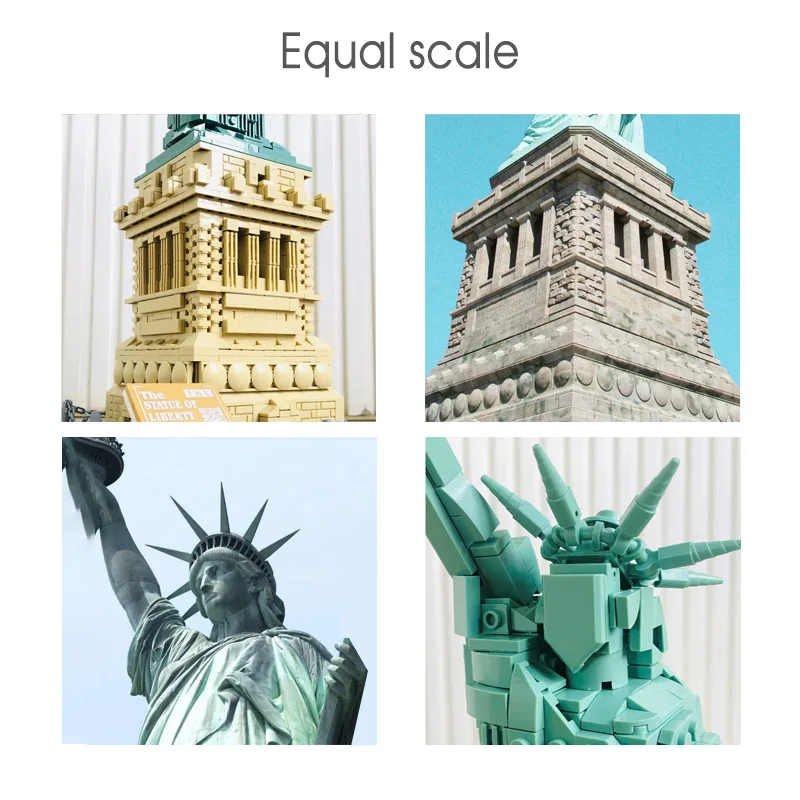 

Wange World Architecture series Statue of Liberty Model Building Blocks set classic MOC City streetview Toys for children Gift