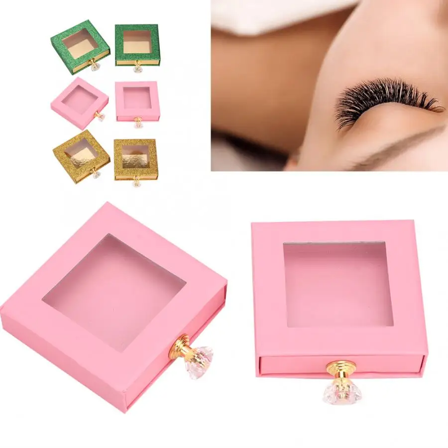 Набор для макияжа 2 шт. накладные ресницы чехол хранения окошко квадрата ящик