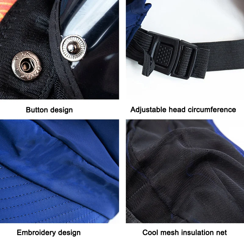 

Sun Visor Hat Full Face Cover Safety Shield Eye Protect UV Cap Wide Brim K2