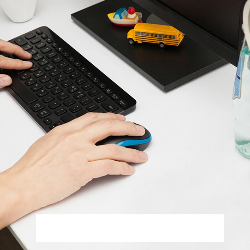 Мышь Logitech M185 Беспроводная симметричного дизайна с USB нано-приемником для Windows Mac OS