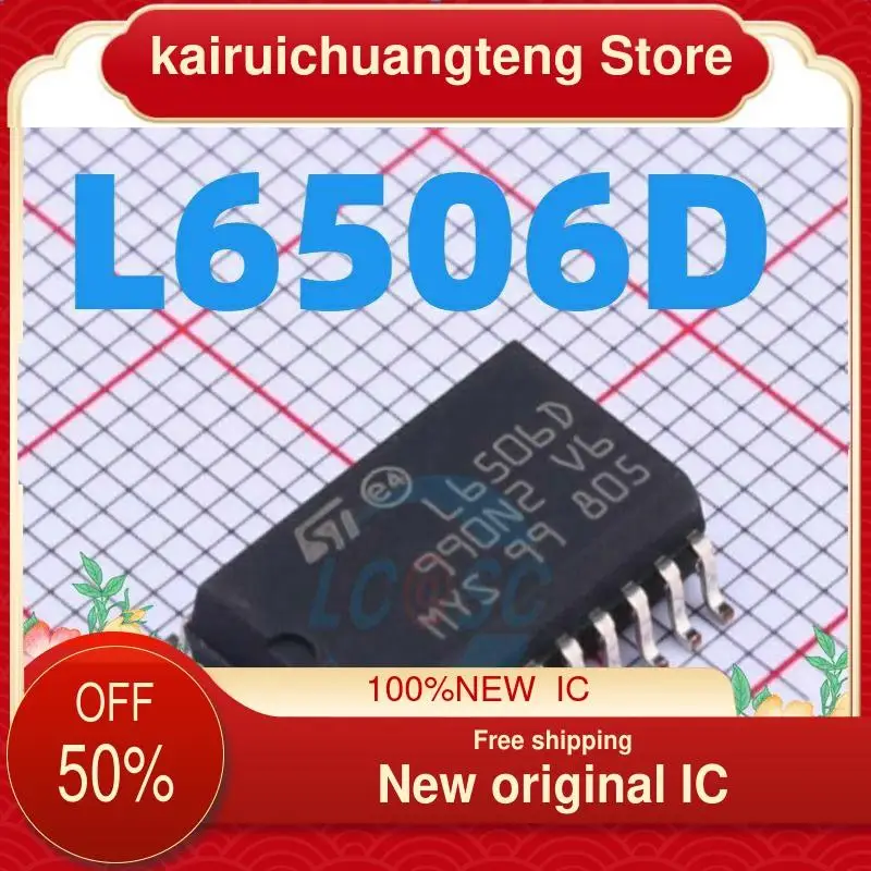 

5 шт., L6506 L6506D SOP20, новый оригинальный IC контроллер шагового двигателя, соединительный чип SOP20 foot, новый оригинальный