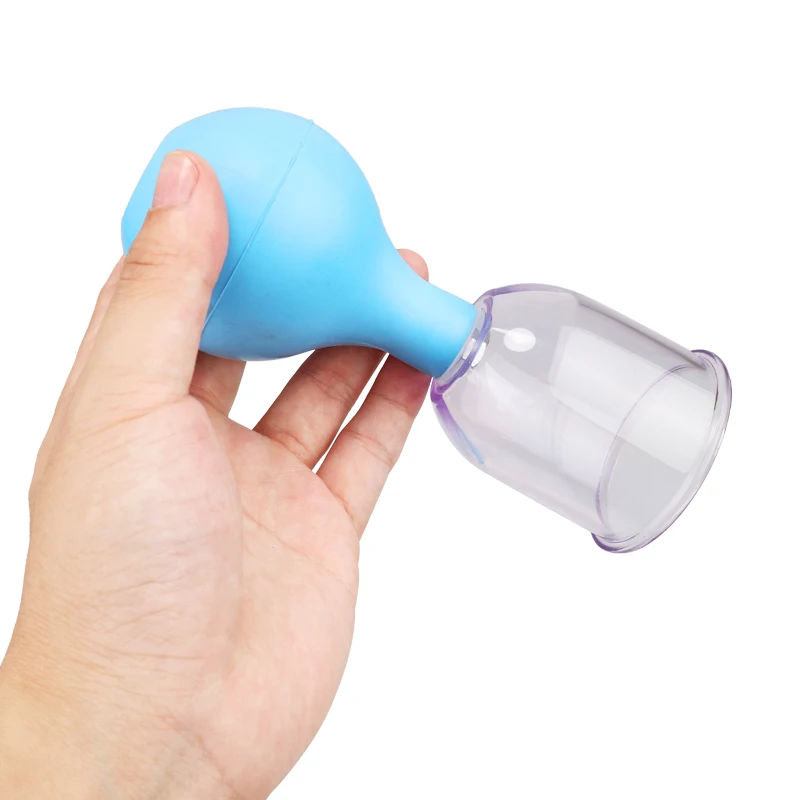 Вакуумные чашки-банки в комплекте резиновая головка стекло антицеллюлитный