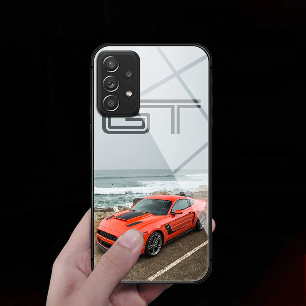 

Ford Mustang GT Tempered Glass Phone Case Cover For Samsung Galaxy A M 10 12 20E 21 31 40 50 51 52 70 71 72 S Coque Trend Shell