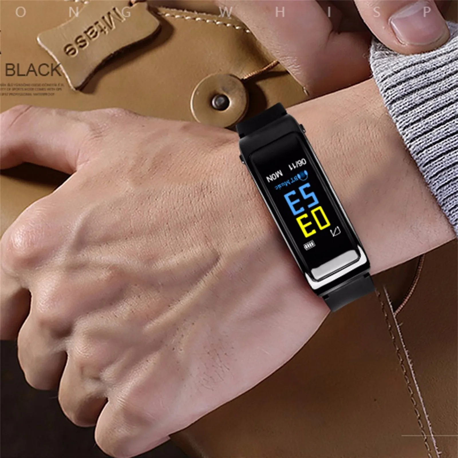 Умный Браслет Y3 Plus 2 в 1 с наушниками Bluetooth умные часы 0 96 дюйма многофункциональные