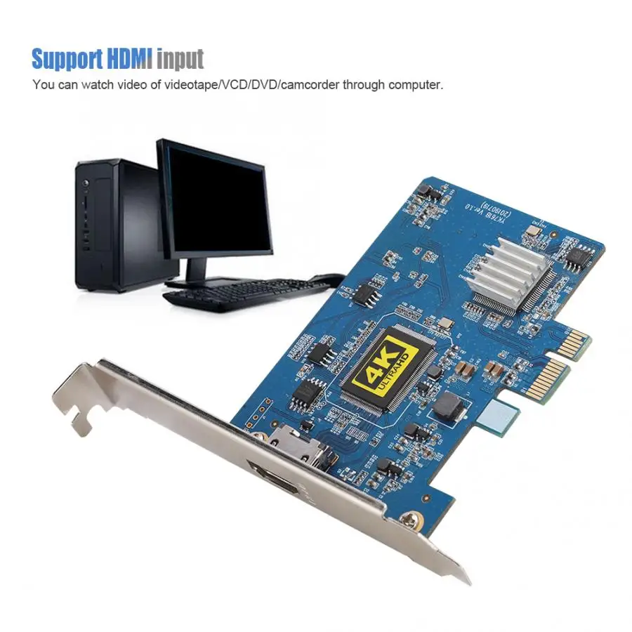 ТВ-тюнер для windows 10 ПВХ PCI-E к HDMI высокой четкости видео захвата карты поддержка 4 к 30 Гц для Windows XP SP2