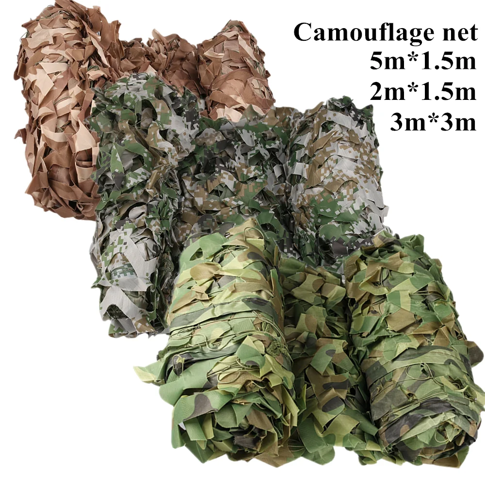 

Woodland Reinforced Camouflage Net Military Hunting Jungle for Pergola Gazebo Mesh Hide Garden Shade Outdoor Awning Cover