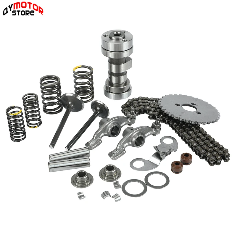 Motorcycle Cylinder Head Parts Camshaft Intake Exhaust Valve Springs Rocker Timing Chain For 125cc lifan Horizontal EngineS | Автомобили и