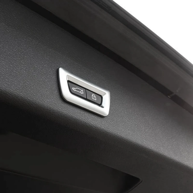 Tail Door Button Cover Trim Sticker for BMW X1 F48 X3 F25 X4 F26 X5 F15 Car-Styling ABS Chrome Automotive Interior Accessories ( |