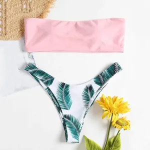 Сексуальное женское бикини с принтом с хлопковой подкладкой одежда для купания купальник пляжная мода с украшением в виде цветов, пикантные Ранняя весна тренд