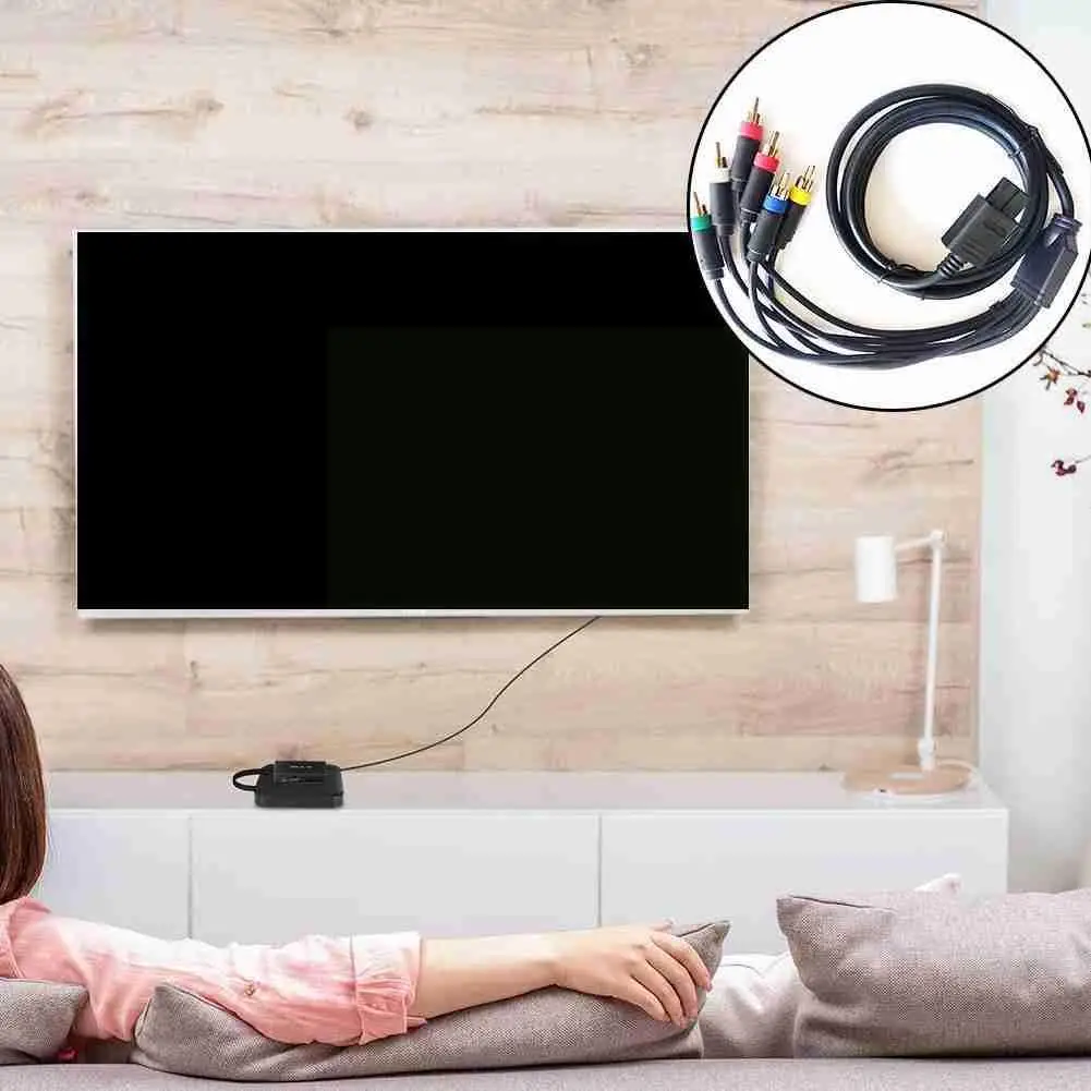 

Multifunctional Rgbs Cable Av Audio Video A/v Tv Cord Rca N64 Game For Console R5x4