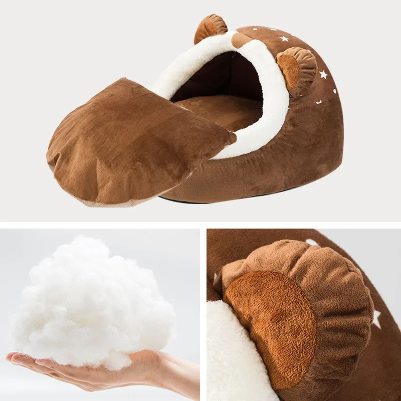 Складной домик для домашних питомцев коврик щенков котят гнездо маленькая