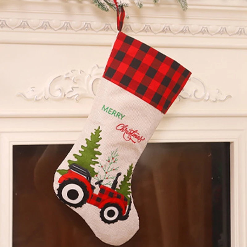 Комплект из 2 предметов новинка красные черные сетки Рождественские носки